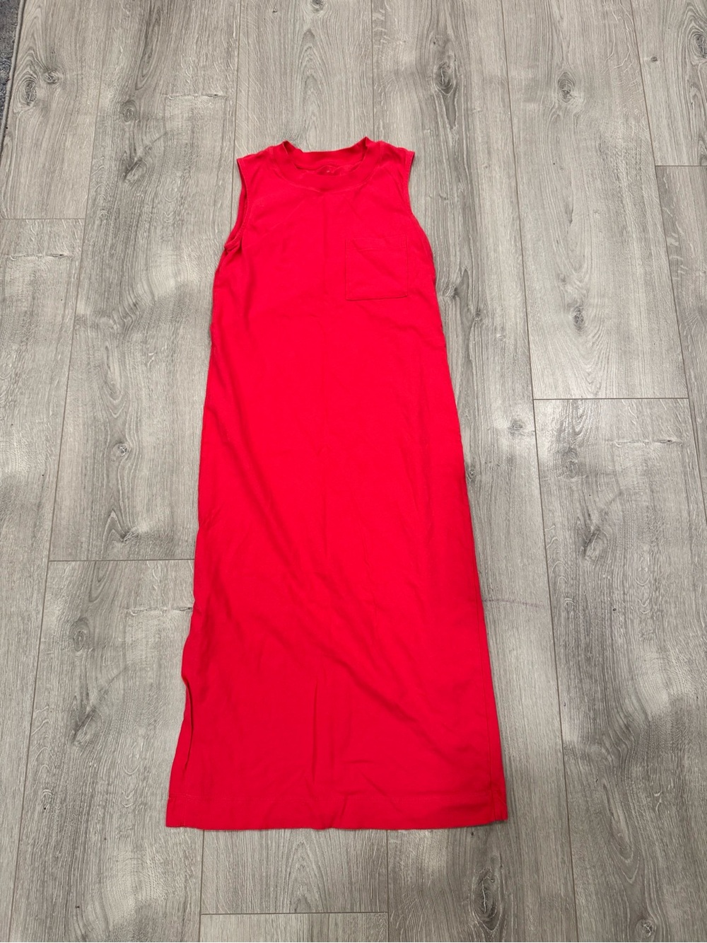 Everlane Red Cotton Sleeveless Maxi Dress